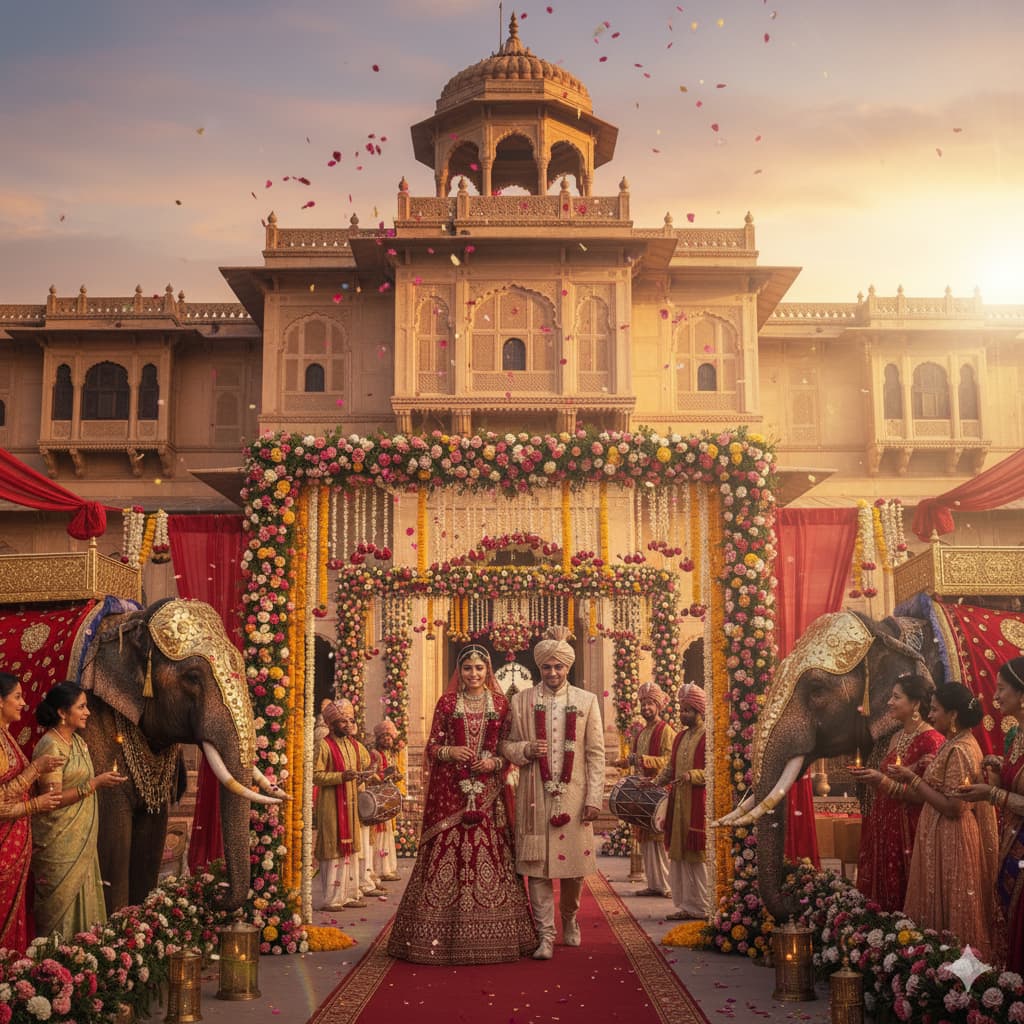 Royal Palace Wedding Entrance